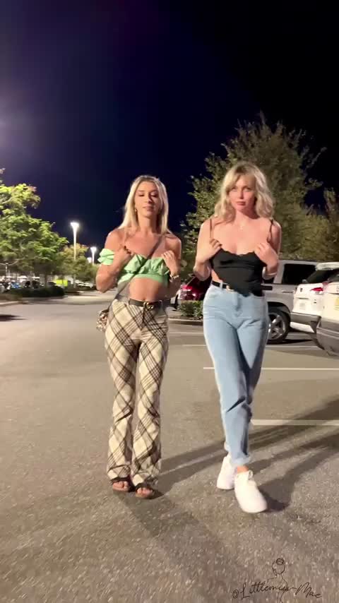 Can’t have my first night in America be without a flash with bestie [GIF] - free porn video