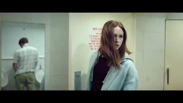Karen Gillen getting pounded out by a stranger in a public bathroom - free porn video