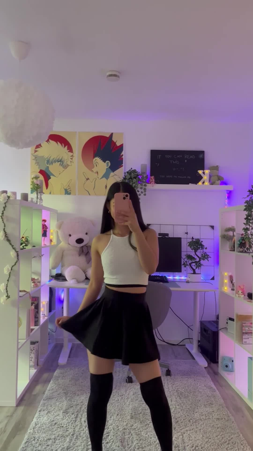 Quick tease before hop in bed :3 - free porn video