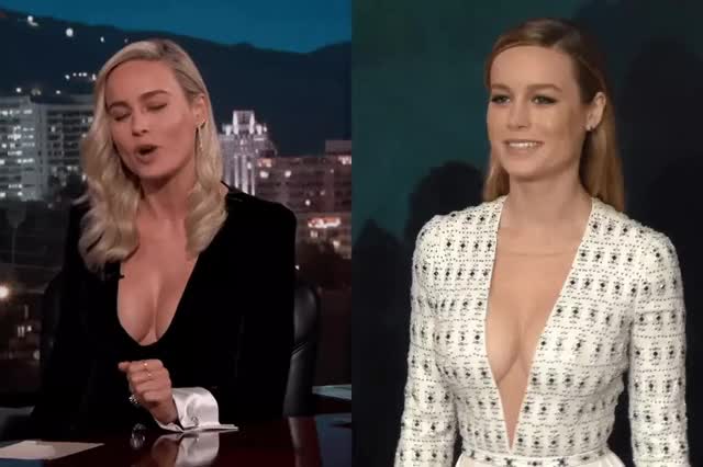 Brie Larson seems to enjoy outfits that showoff her incredible tits - free porn video