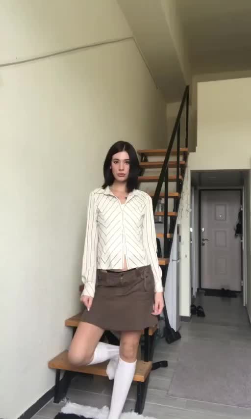 at school i'm a nice girl but as soon as i get home the show starts - free porn video