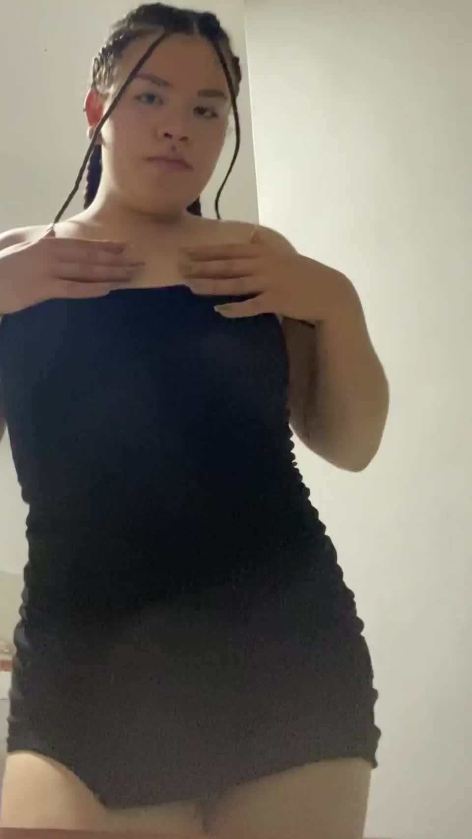 Getting ready for a party! Should I wear my panties or just this? - free porn video