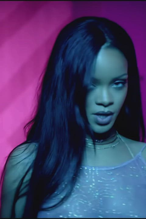 Rihanna - see-thru plots in Work - free porn video