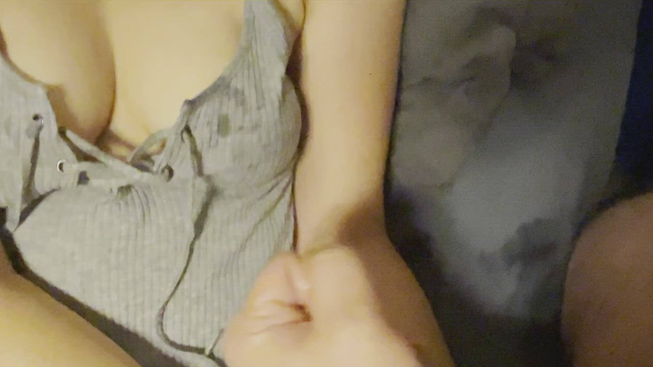 Spraying cum all over my tits and bodysuit - free porn video