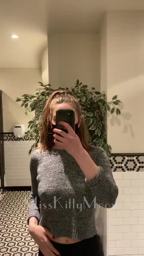 Good girls flash their boobs in public bathrooms - free porn video