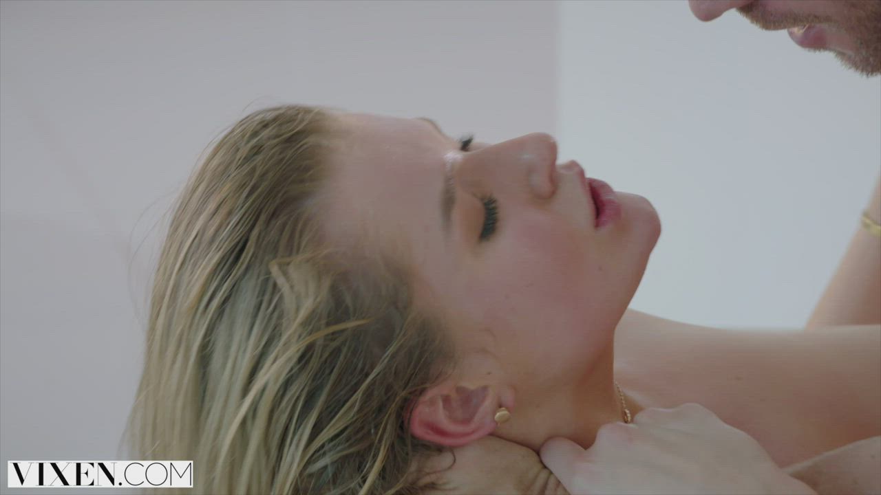 Sweaty Mia Melano legs and feet sticking out - free porn video