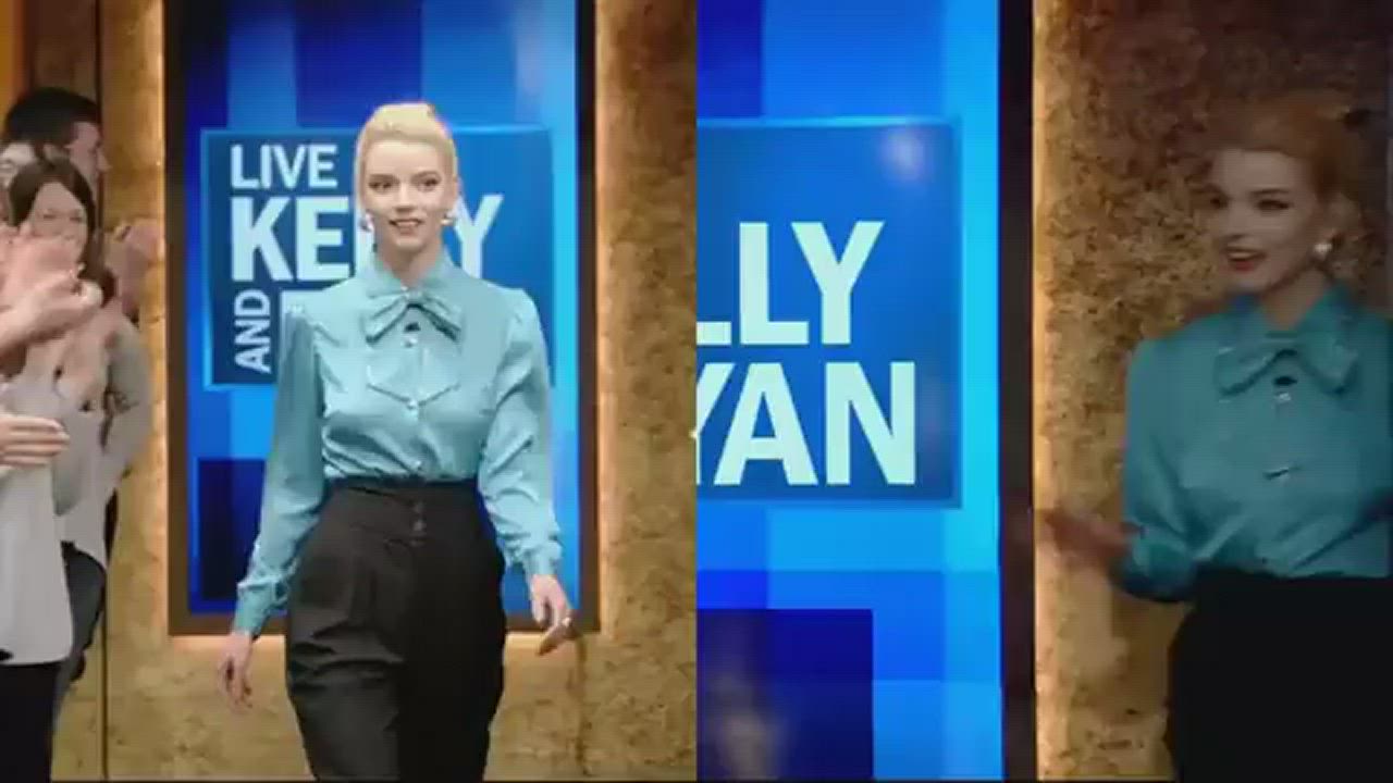 Anya Taylor-Joy and her beautiful bouncy tits - free porn video