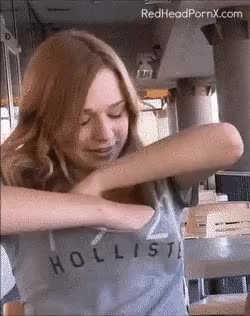 Cute Redhead Reveals Her Nice Tits! - free porn video