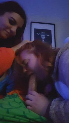 my two girls draining dudley's cock [OC] - free porn video