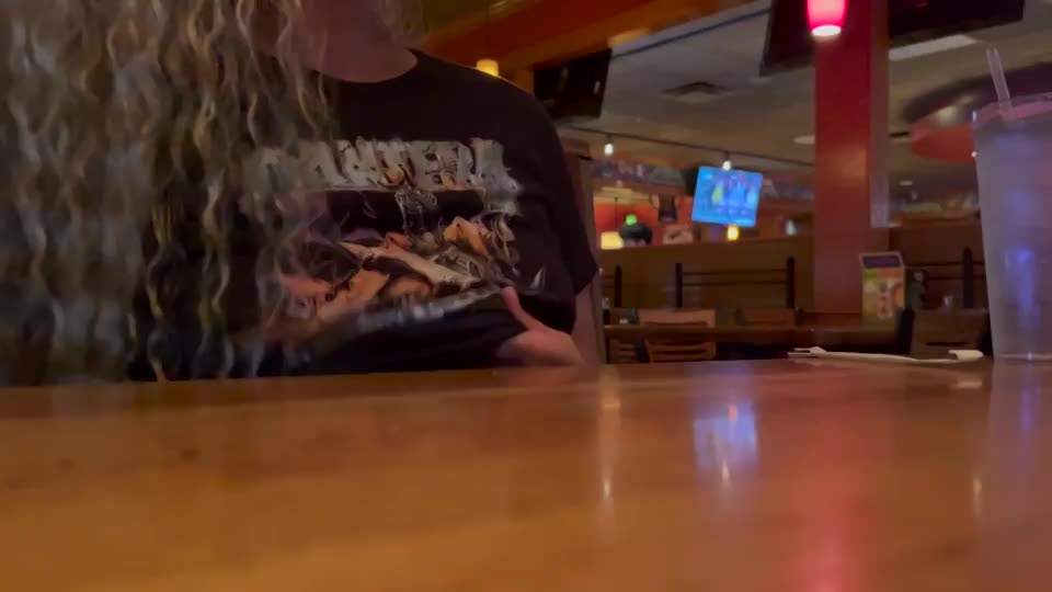 Wondering if I could fuck and cum on the table before the cops arrived… lol - free porn video