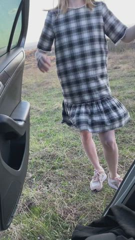Wind plus skirt = your strong dick hehe - free porn video
