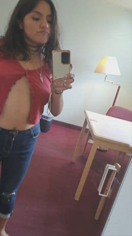 look at my cute teen latina tits - free porn video