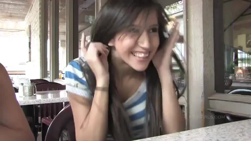 Very Cute Girl Flashing Her Beautiful Tits In A Restaurant - free porn video