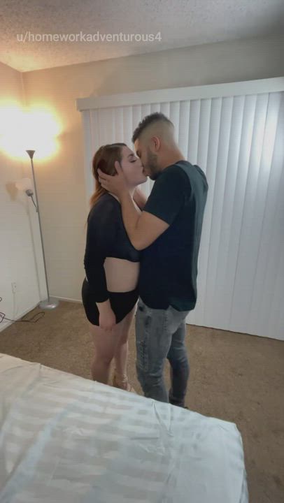 Trying out a new sexy latino while my hubby watches [Sound on, click redgifs link] - free porn video