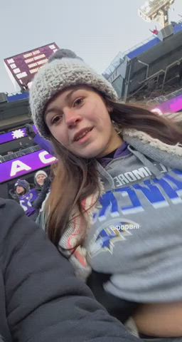 My flash at the Football game! [GIF] - free porn video