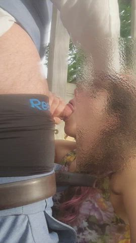 I swallowed his cum after the ceremony and people were walking by. - free porn video
