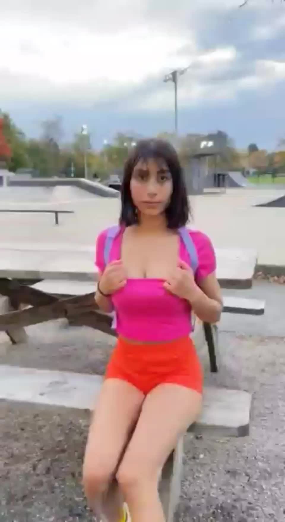 Would you fuck me in this park?🥰 - free porn video