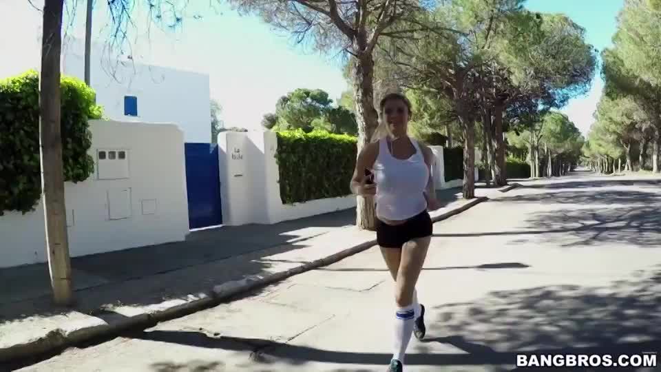 Jogging Through The Street - free porn video