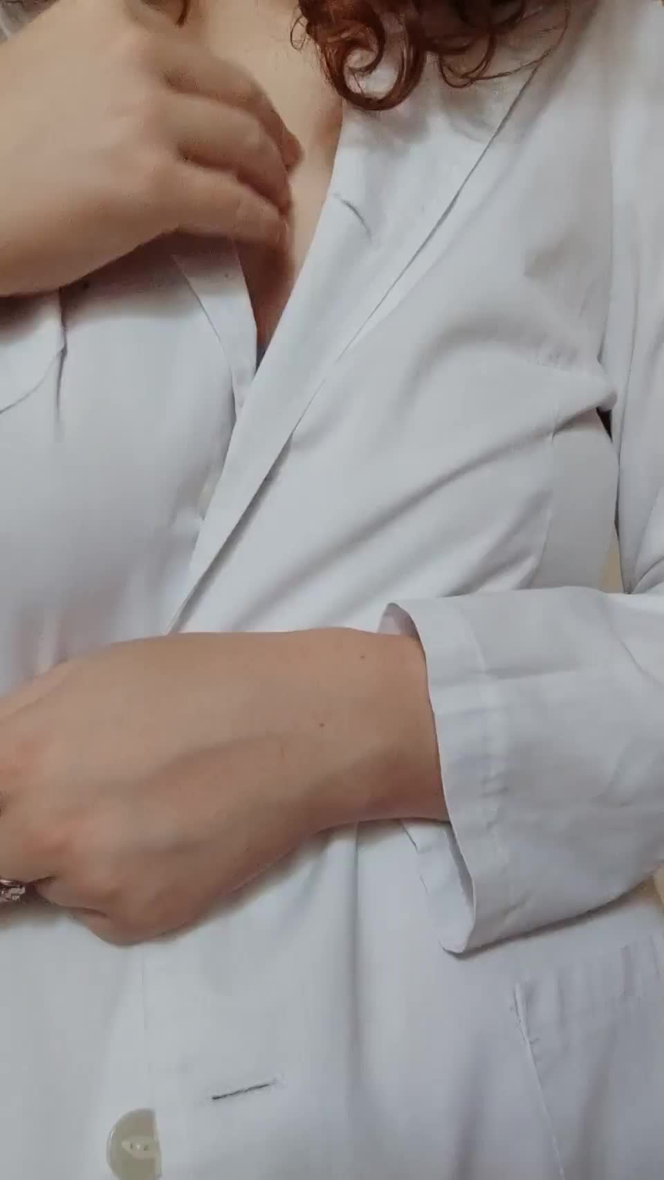 Cute redhead dentist to rescue your dick - free porn video