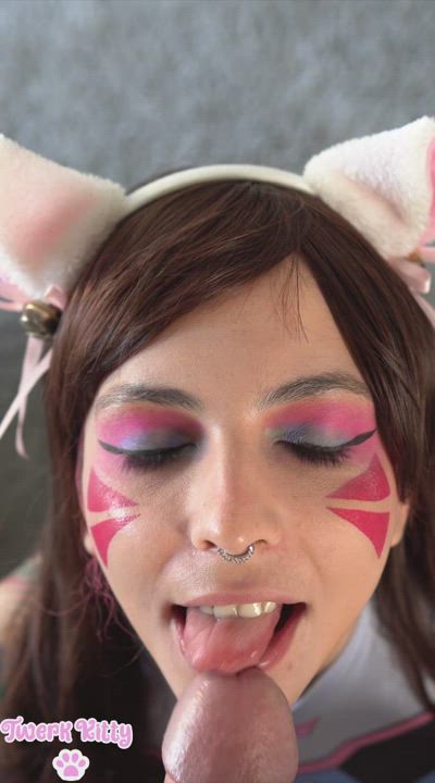 D.va receiving her pre-game treats, by Twerk Kitty - free porn video