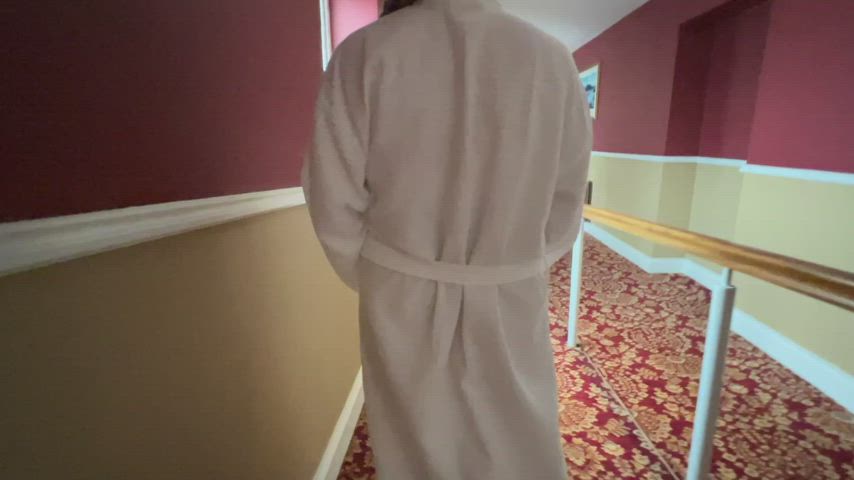 I was dared to flash in the hotel hallway and above the guests having high tea. [gif] - free porn video