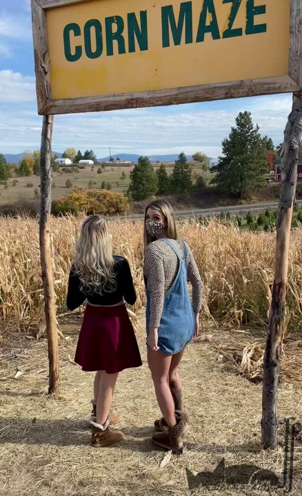 Let’s see how risky we can get in the corn maze :) - free porn video