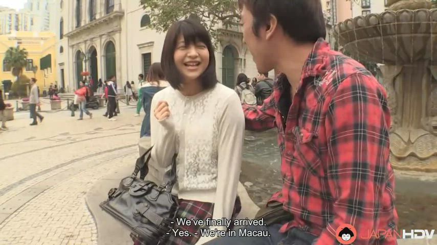 A date in Macau with Iku Sakuragi and her tour guide turned lover - free porn video