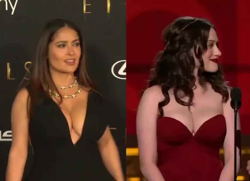 Who Would You Rather Titty Fuck, Salma Hayek Or Kat Dennings? - free porn video