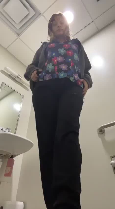Flashing in my scrubs at work! - free porn video