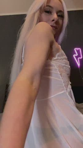 pull my dress up, touch my ass and lick my asshole - free porn video