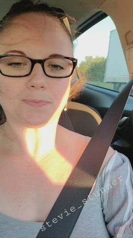 Passing time on the road trip [GIF] - free porn video