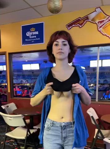 Having some fun at the bowling alley - free porn video