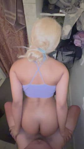 Blonde college athlete loves to ride - free porn video