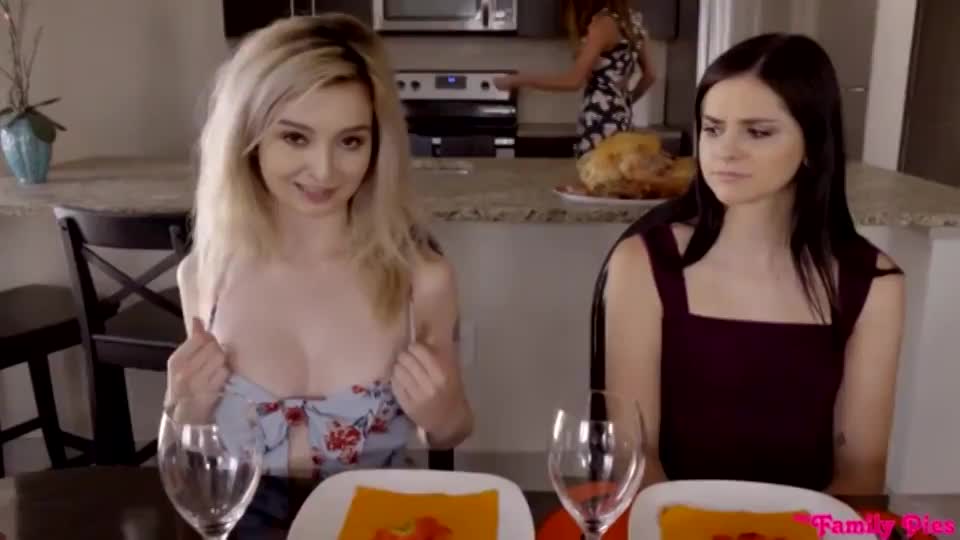 Lexi Lore, Violet Rain - Cock Gobbling Cousin - free porn video