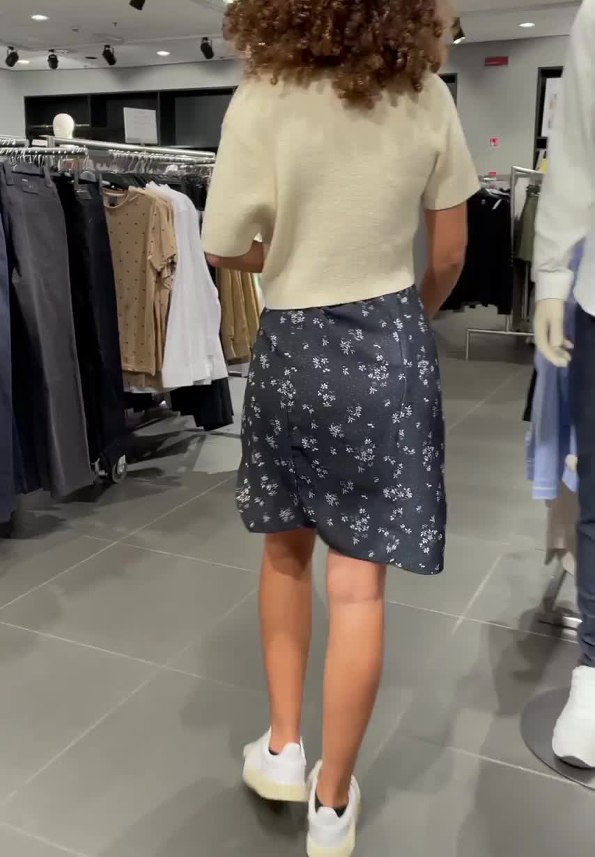 Going around the shops with no panties is exciting, especially if I know my redditors will see it! [GIF] - free porn video