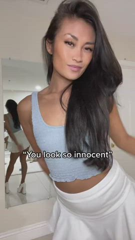 Who wants naughty innocent babe here?😈 - free porn video