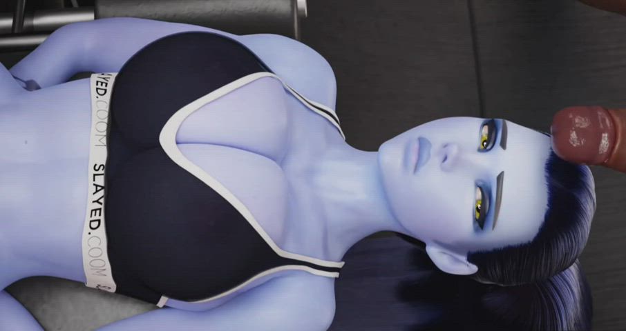 Widowmaker Vindda sacrifices her throat to show how her boobs move (slayed) [Overwatch] - free porn video