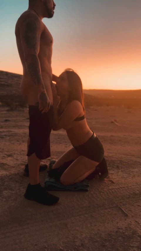 Golden hour BJ - free porn video