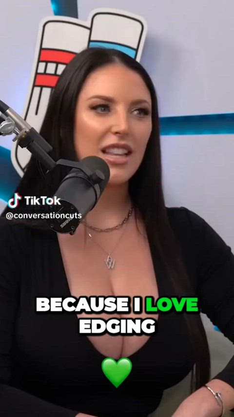 When Angela White says the magic words that she loves to edge and she loves gooning! - free porn video