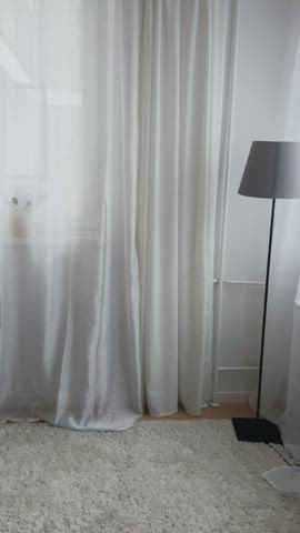 Can’t tell if the neighbors can see me through these curtains - free porn video