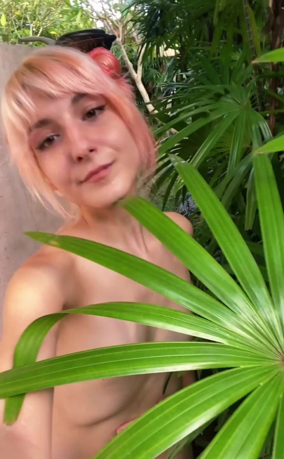 Went out to get just a little bit of a naked tan, probably not a good idea - free porn video