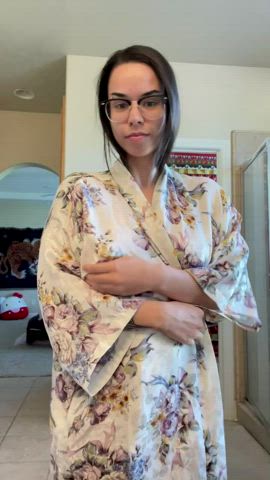 Bouncing my tits before a shower - free porn video