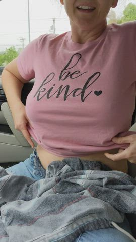 Wanna suck on them in the car?? - free porn video