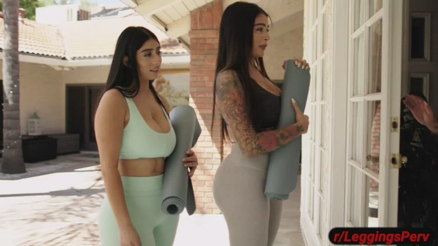 Sexy girls in yoga pants - free porn video