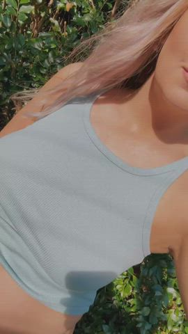Hope my natural titties brighten your day! - free porn video