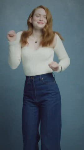 Sadie Sink doing her happy dance - free porn video