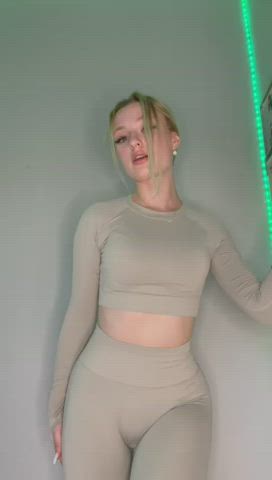 It turns me on knowing I make you hard with my gym outfit - free porn video