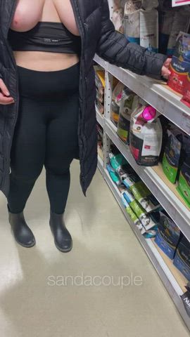 Topless shopping for all the fur daddies [GIF] - free porn video