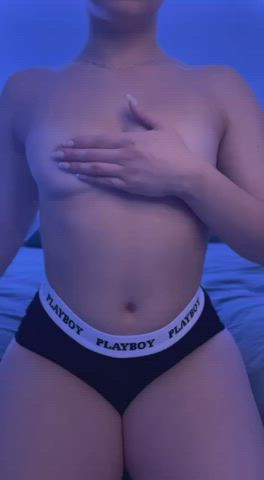 I hope you don't mind even if these tits are smol 🙈 - free porn video