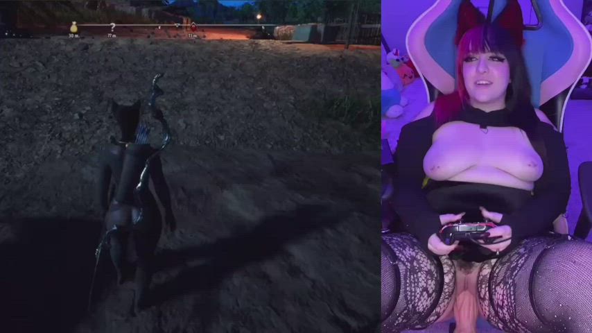 Multi tasking my gaming and toy time - free porn video